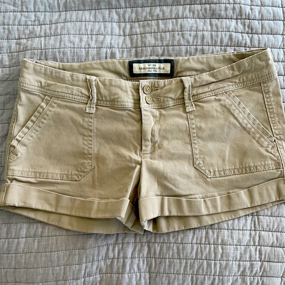 Khaki Abercrombie shorts